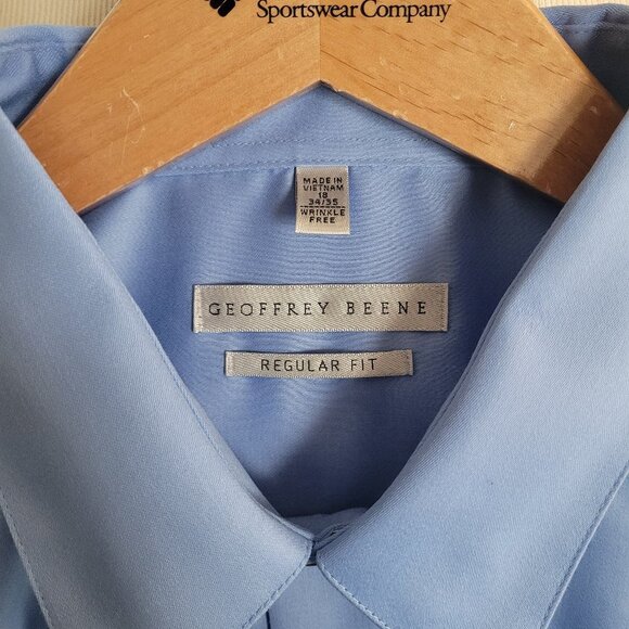 Geoffrey Beene Classic Fit No Iron Men's Button Down Shirt (Neck Size: 18) - Picture 3 of 13